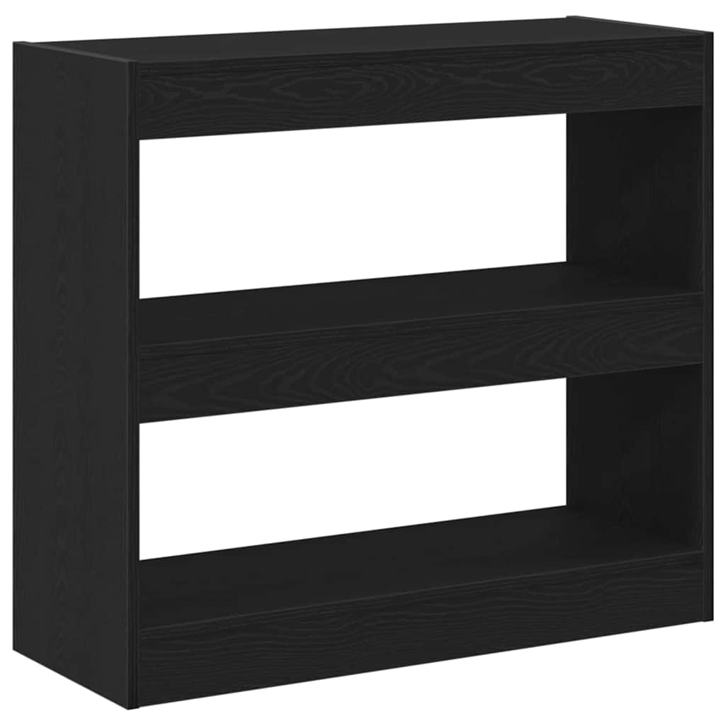 vidaXL Szafka na książki 2 pcs Czarny Dąb 80 x 30 x 72 cm
