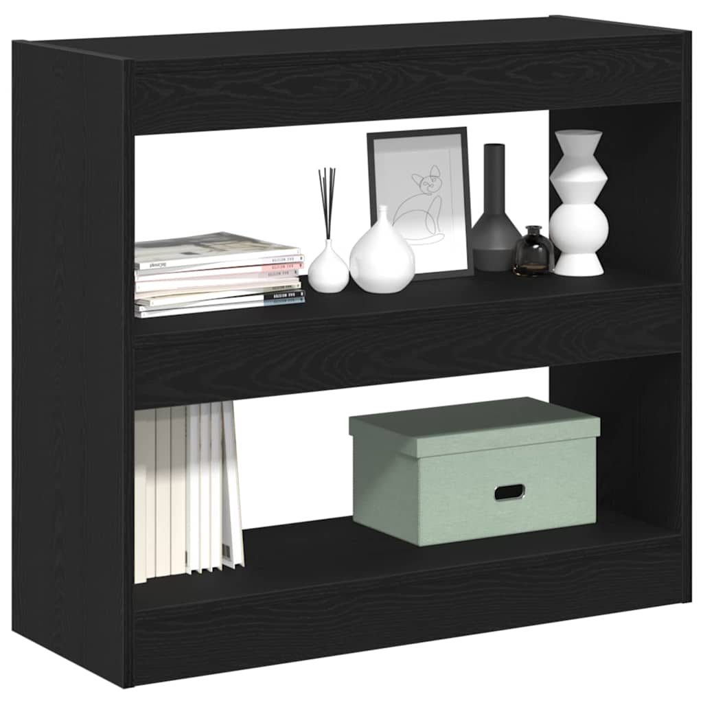 vidaXL Szafka na książki 2 pcs Czarny Dąb 80 x 30 x 72 cm