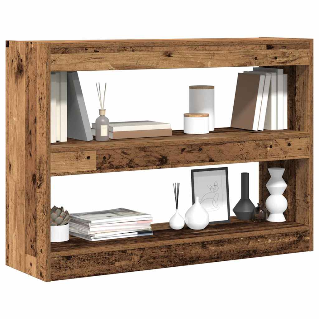 vidaXL Półka na książki Stare drewno 100 x 30 x 72 cm