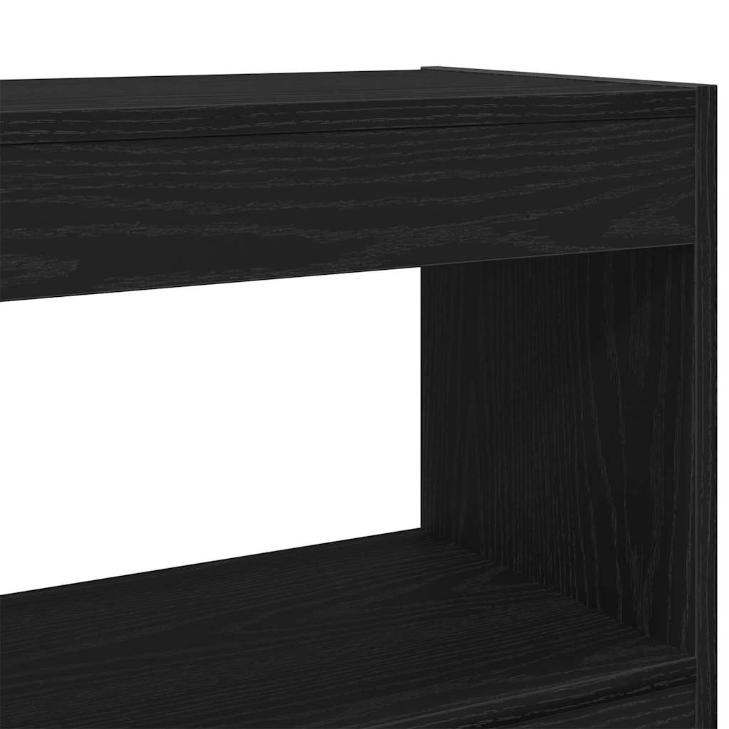 vidaXL Półka na książki Czarny Dąb 100 x 30 x 72 cm