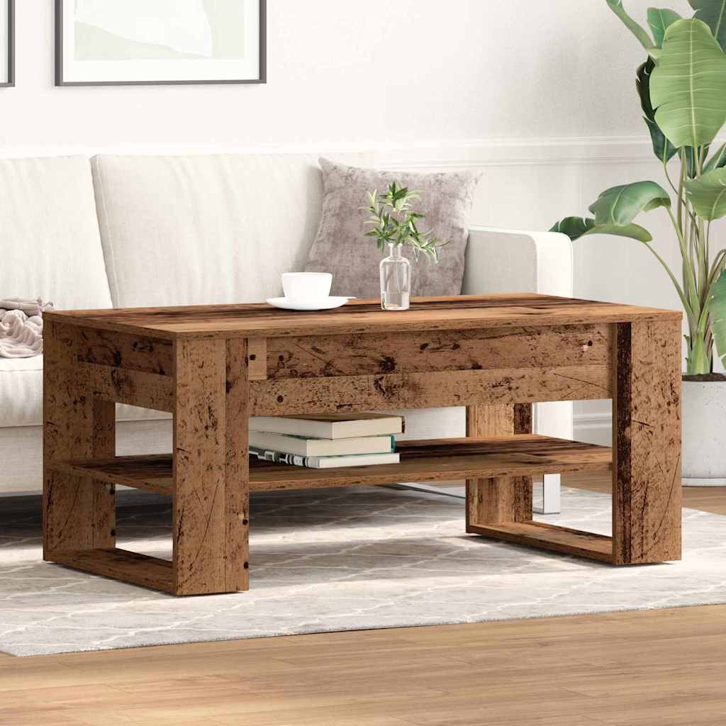 vidaXL Stolik kawowy Stare drewno 102 x 55 x 45 cm