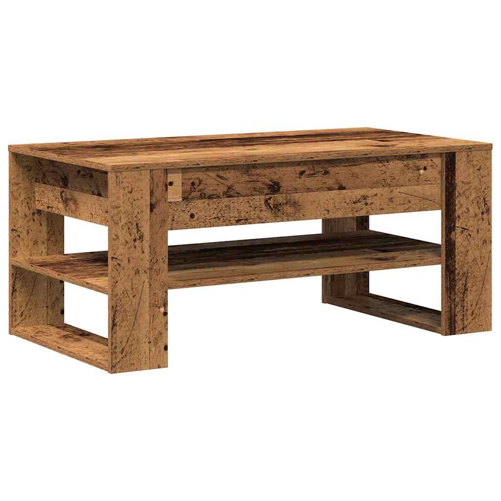 vidaXL Stolik kawowy Stare drewno 102 x 55 x 45 cm