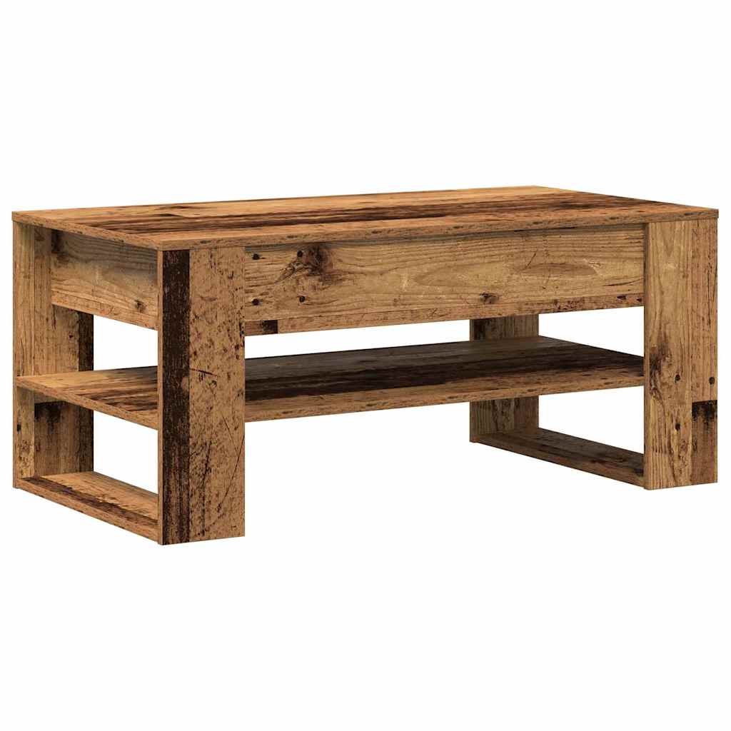 vidaXL Stolik kawowy Stare drewno 102 x 55 x 45 cm