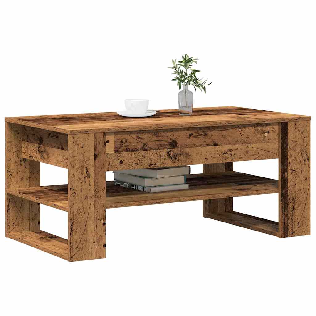 vidaXL Stolik kawowy Stare drewno 102 x 55 x 45 cm