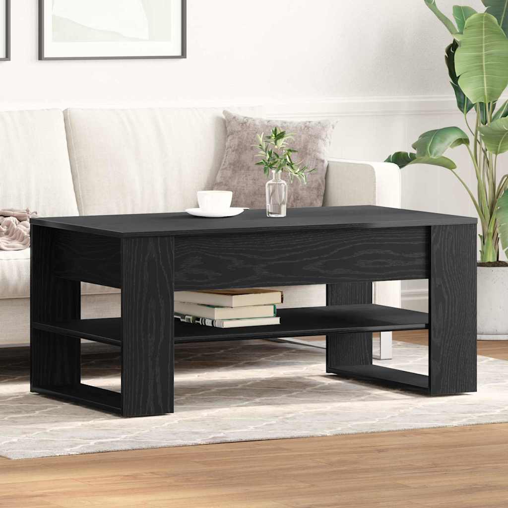 vidaXL Stolik kawowy Czarny Dąb 102 x 55 x 45 cm