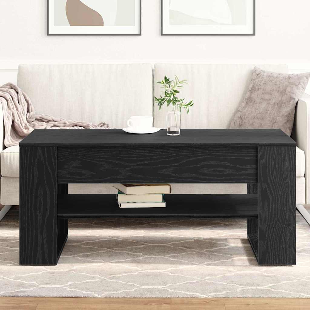 vidaXL Stolik kawowy Czarny Dąb 102 x 55 x 45 cm