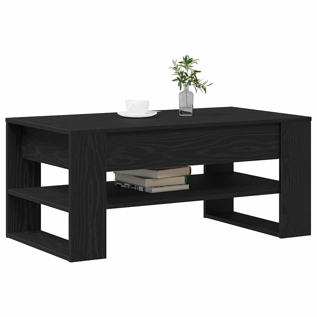 vidaXL Stolik kawowy Czarny Dąb 102 x 55 x 45 cm