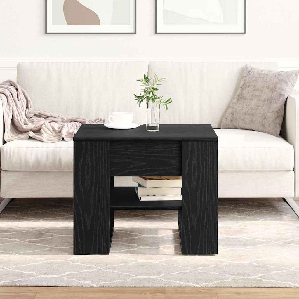vidaXL Stolik kawowy Czarny Dąb 55,5 x 55 x 45 cm