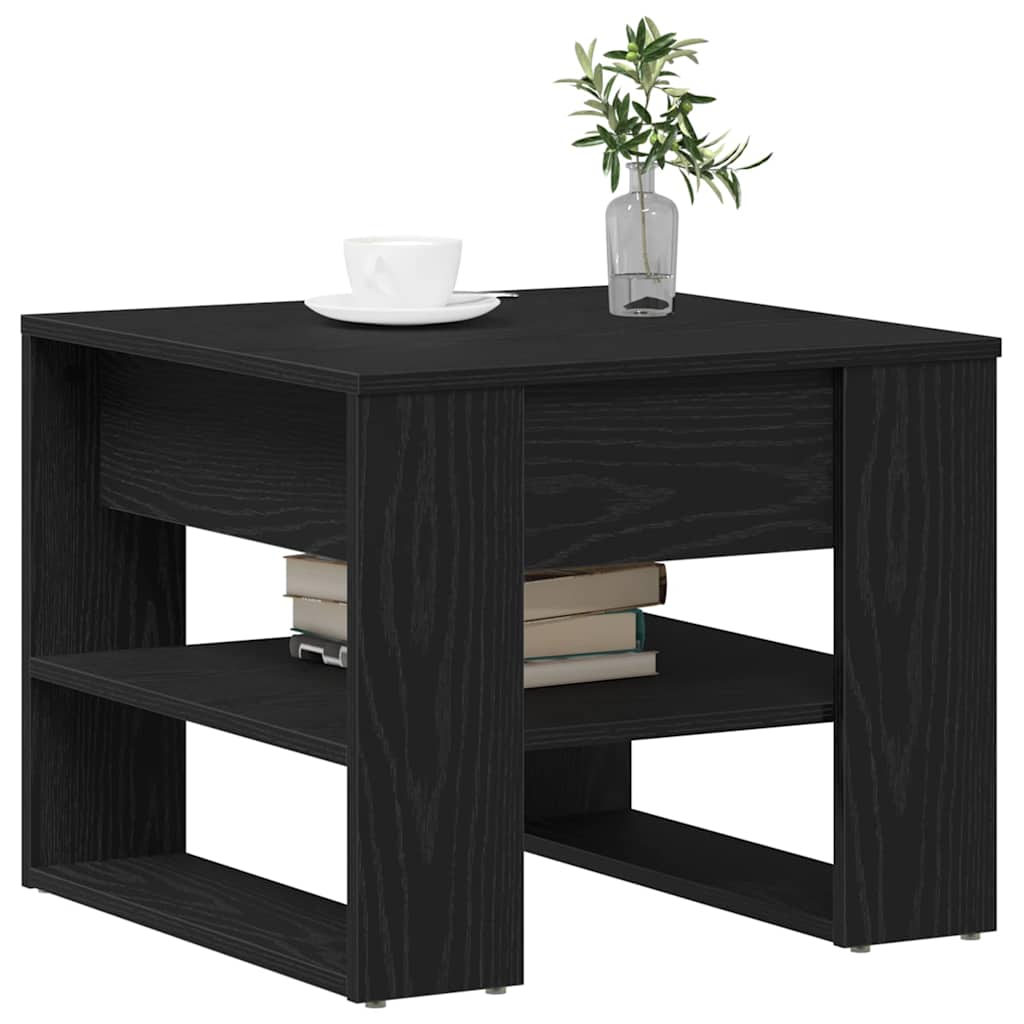 vidaXL Stolik kawowy Czarny Dąb 55,5 x 55 x 45 cm