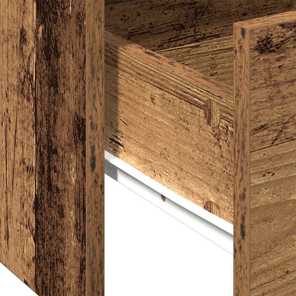 vidaXL Stolik kawowy z szufladą Stare drewno 102 x 55 x 43,5 cm