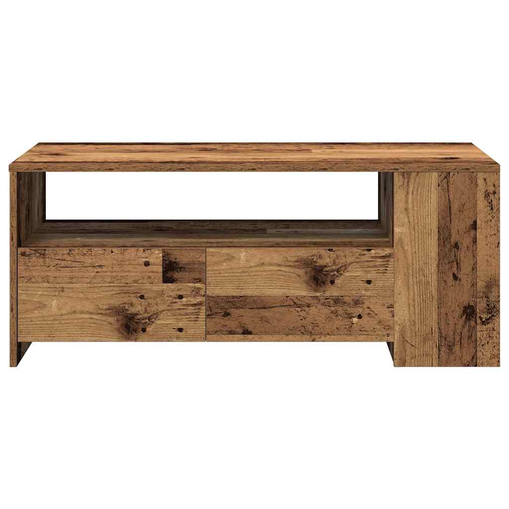 vidaXL Stolik kawowy z szufladą Stare drewno 102 x 55 x 43,5 cm