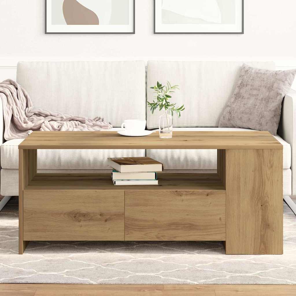 vidaXL Stolik kawowy Dąb rzemieślniczy 102 x 55 x 43,5 cm