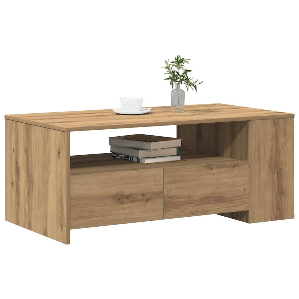 vidaXL Stolik kawowy Dąb rzemieślniczy 102 x 55 x 43,5 cm
