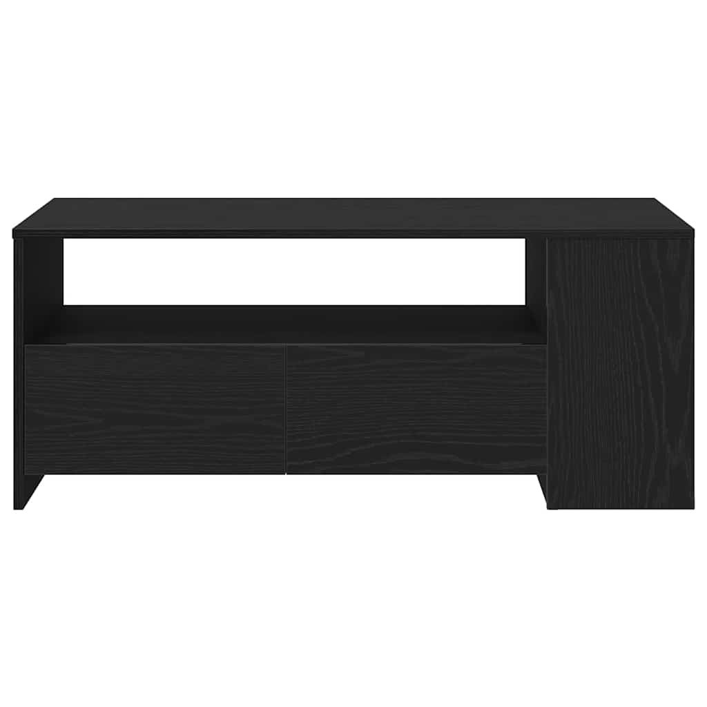 vidaXL Stolik kawowy z szufladą Czarny Dąb 102 x 55 x 43,5 cm