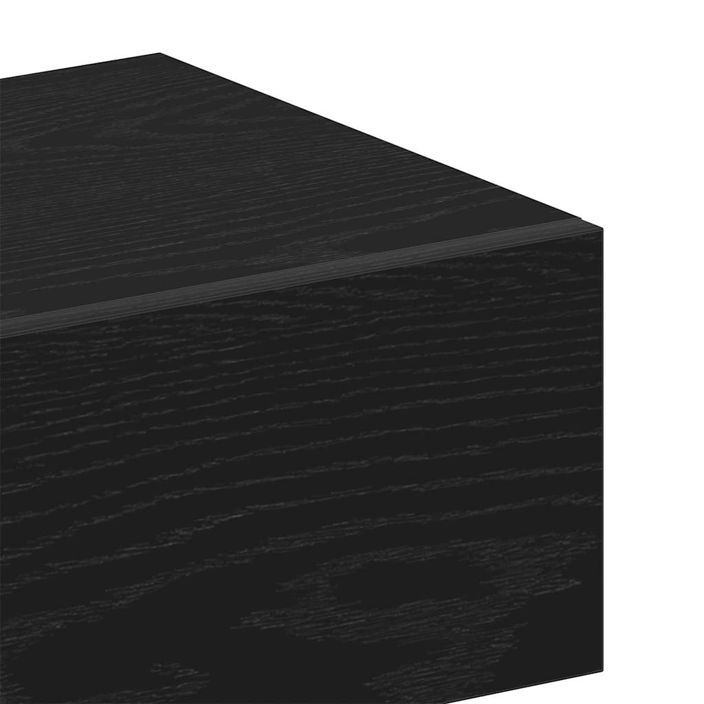 vidaXL Szafka Nocna Czarny Dąb 46 x 30 x 30 cm Materiał drewnopochodny