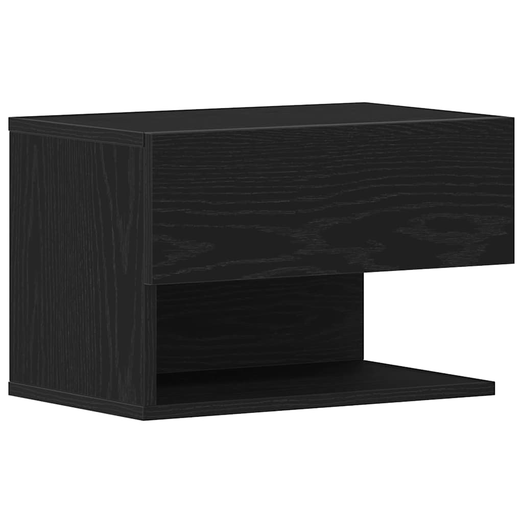 vidaXL Szafka Nocna Czarny Dąb 46 x 30 x 30 cm Materiał drewnopochodny