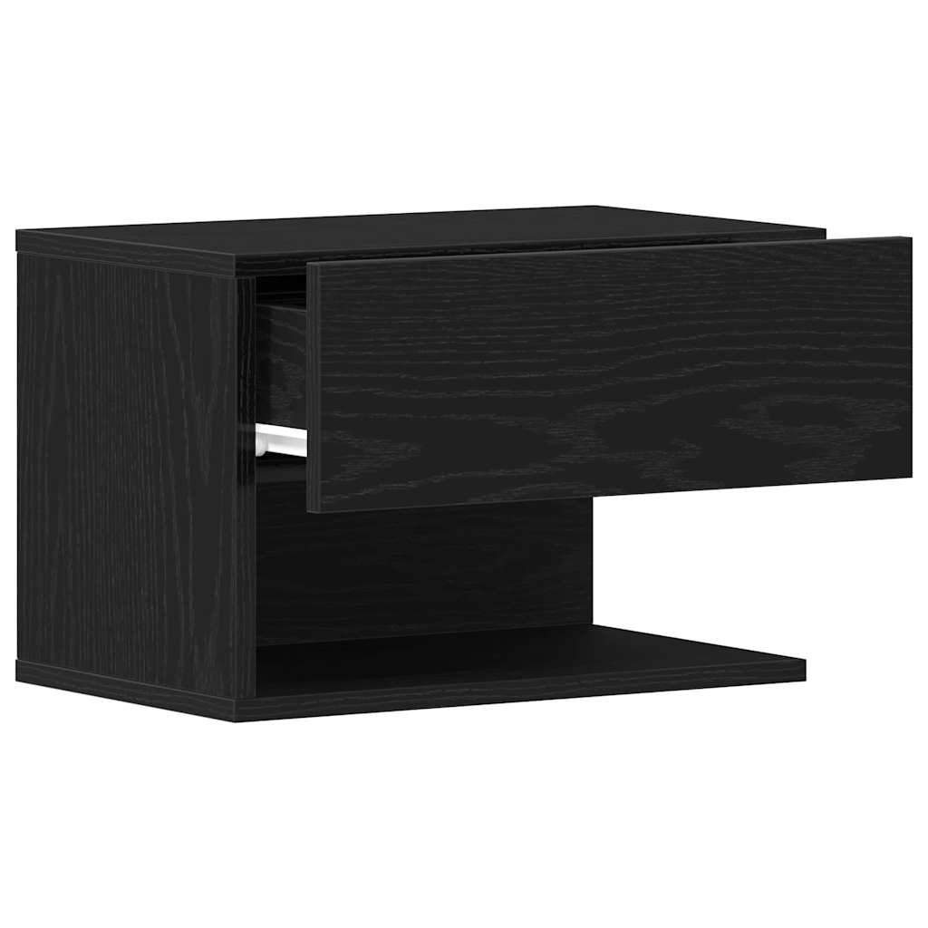 vidaXL Szafka Nocna Czarny Dąb 46 x 30 x 30 cm Materiał drewnopochodny