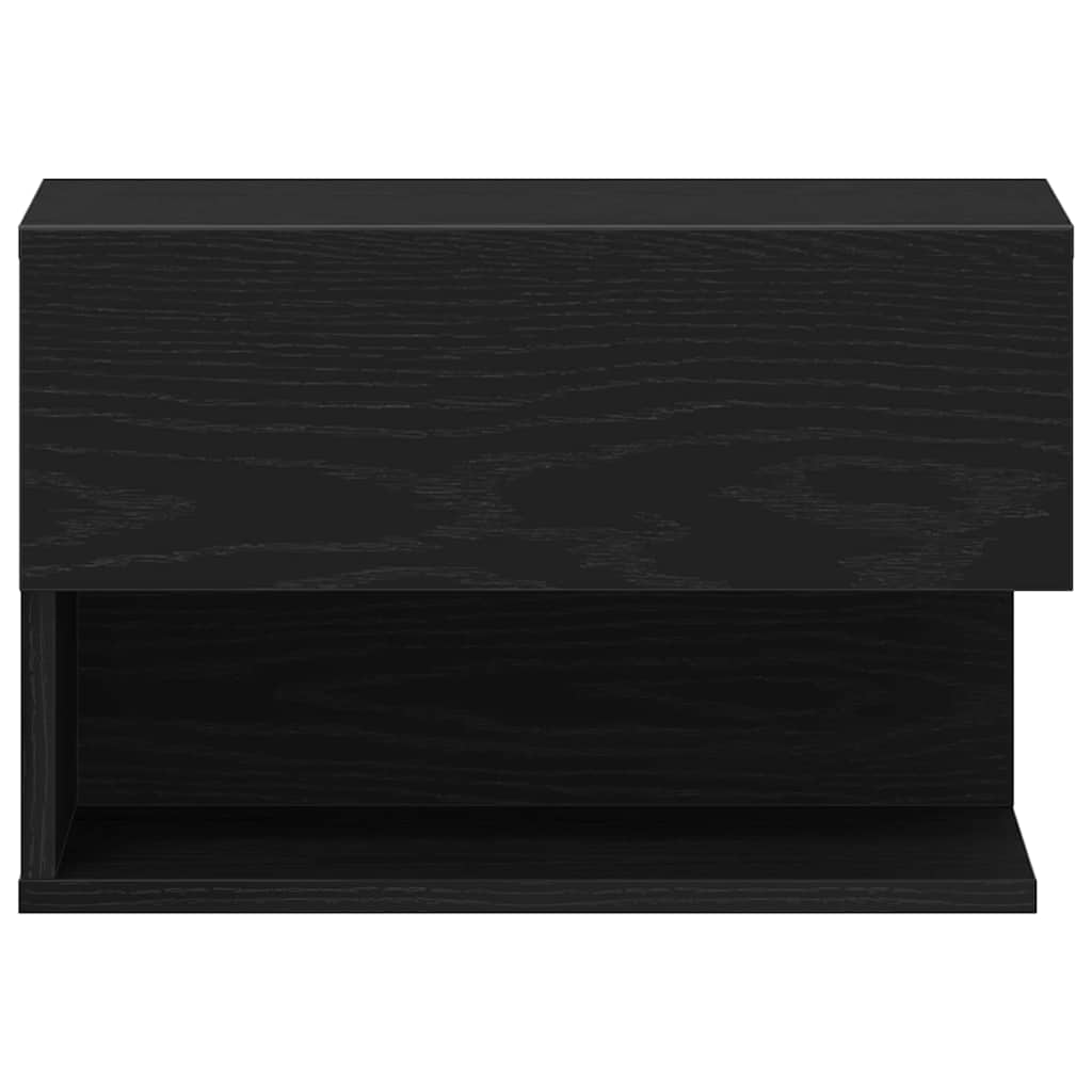 vidaXL Szafka Nocna Czarny Dąb 46 x 30 x 30 cm Materiał drewnopochodny