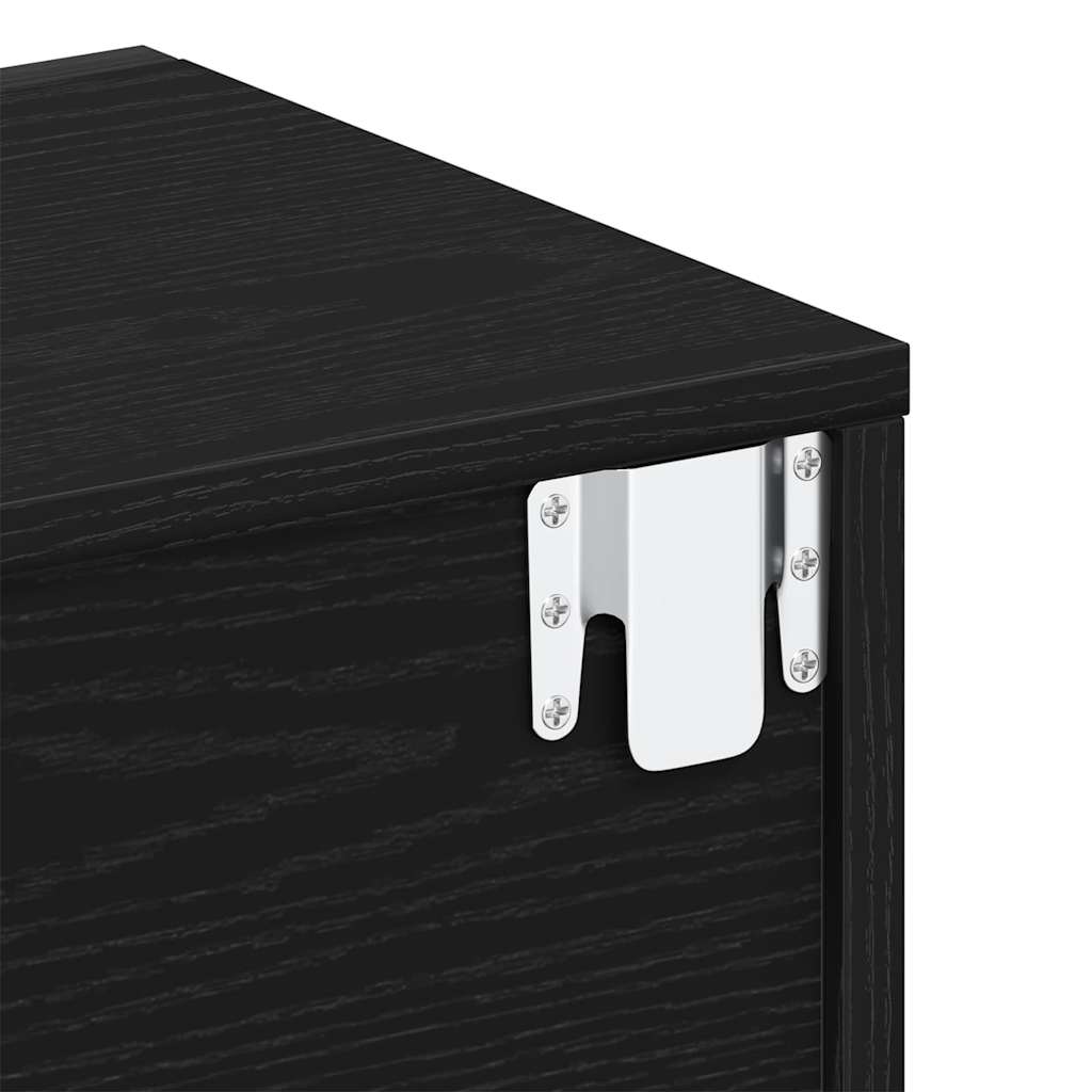 vidaXL Szafka Nocna z szufladą 2 pcs Czarny Dąb 46 x 30 x 30 cm