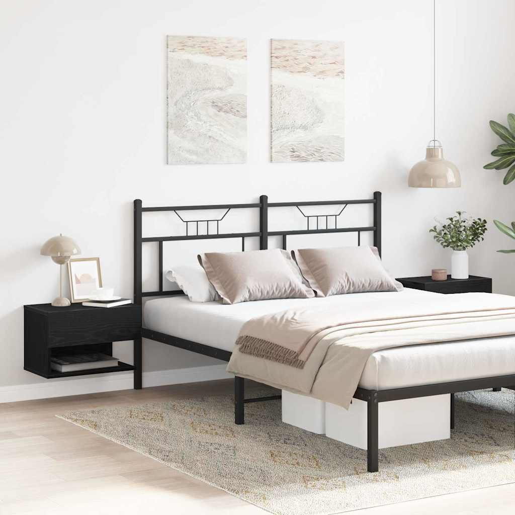 vidaXL Szafka Nocna z szufladą 2 pcs Czarny Dąb 46 x 30 x 30 cm