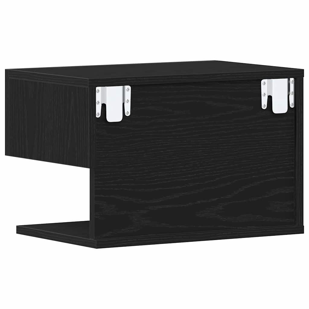 vidaXL Szafka Nocna z szufladą 2 pcs Czarny Dąb 46 x 30 x 30 cm