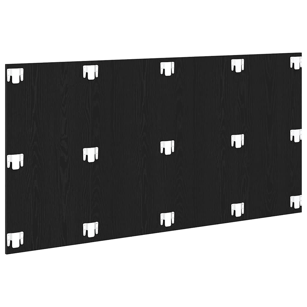vidaXL Wezgłowie łóżka Z zagłówkiem Czarny Dąb 160 x 1.5 x 80.5 cm