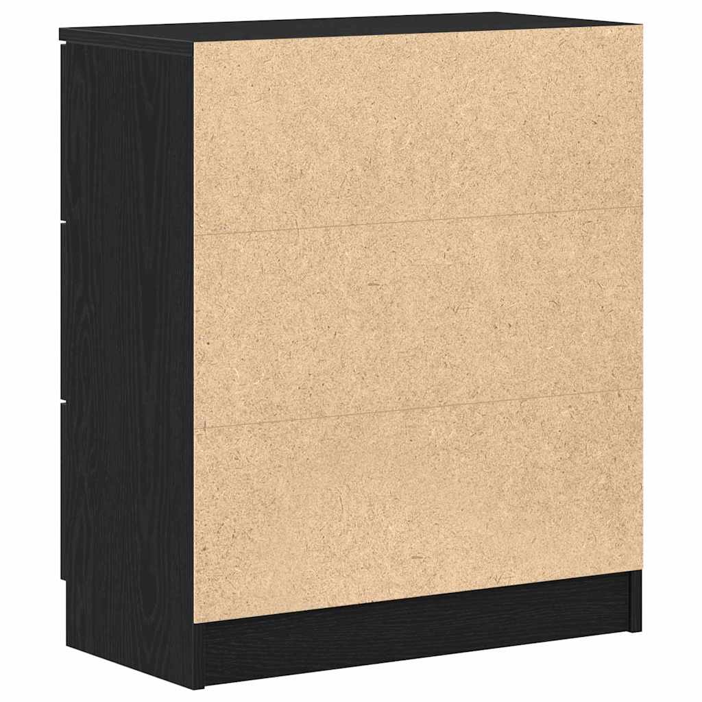 vidaXL Bufet Czarny Dąb 60 x 30 x 70 cm Materiał drewnopochodny