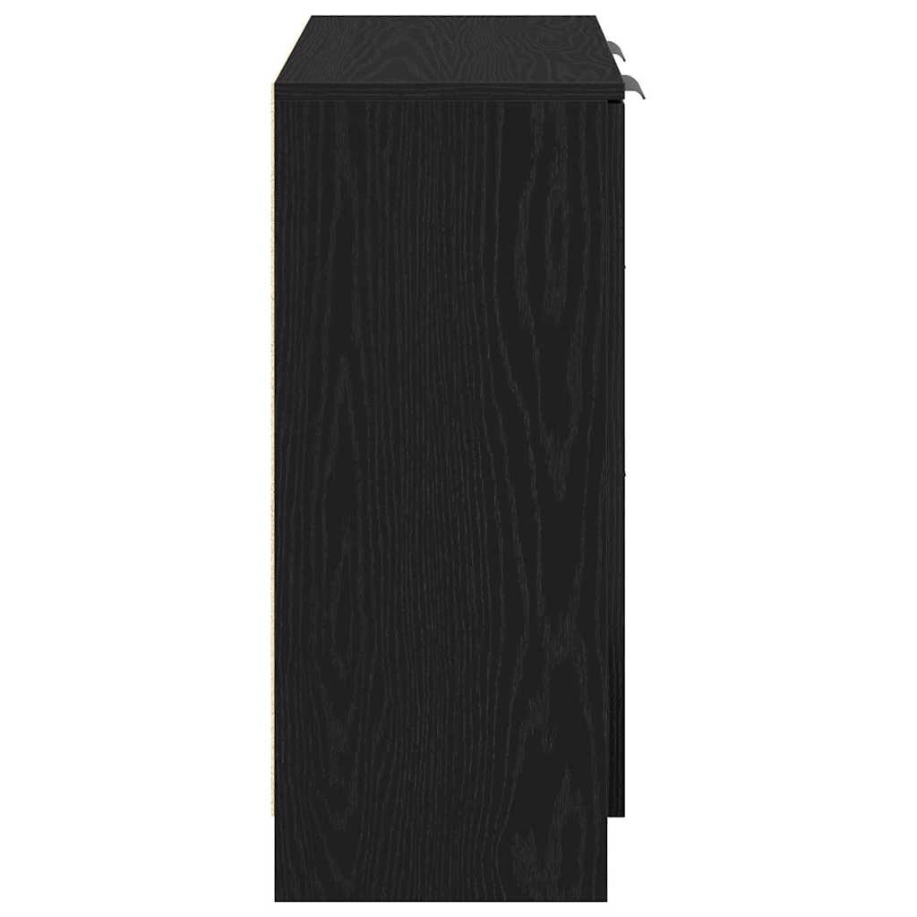 vidaXL Bufet Czarny Dąb 60 x 30 x 70 cm Materiał drewnopochodny
