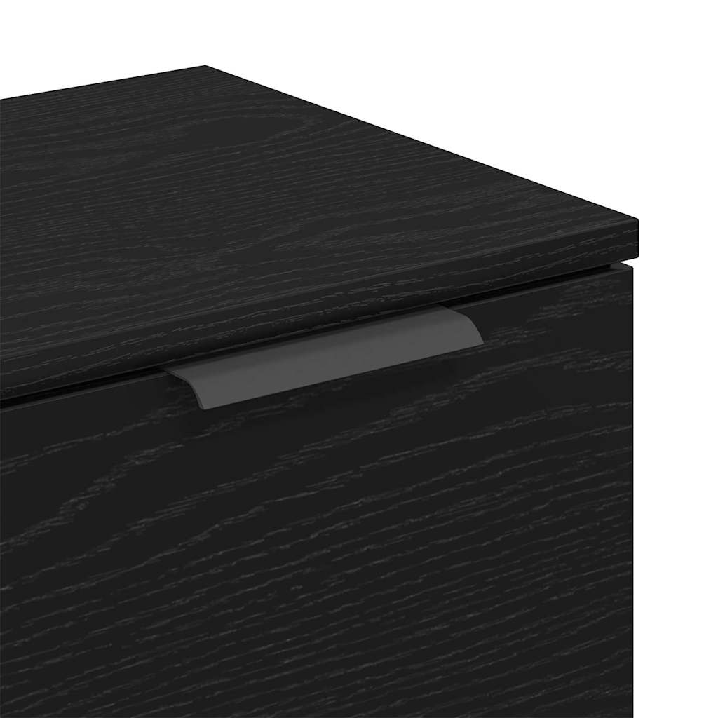 vidaXL Bufet Czarny Dąb 60 x 30 x 70 cm Materiał drewnopochodny