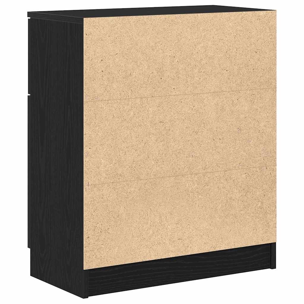 vidaXL Bufet Czarny Dąb 60 x 30 x 70 cm Materiał drewnopochodny
