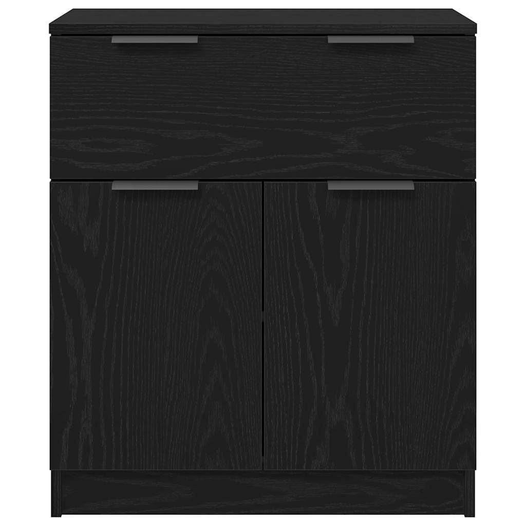 vidaXL Bufet Czarny Dąb 60 x 30 x 70 cm Materiał drewnopochodny