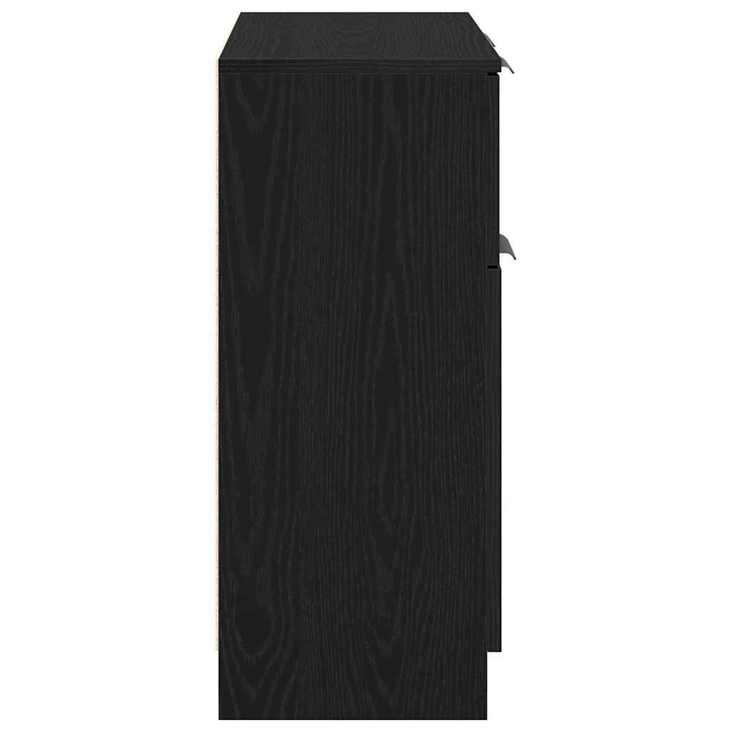 vidaXL Bufet Czarny Dąb 60 x 30 x 70 cm Materiał drewnopochodny