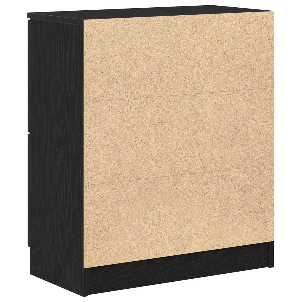 vidaXL Bufet Czarny Dąb 60 x 30 x 70 cm Materiał drewnopochodny