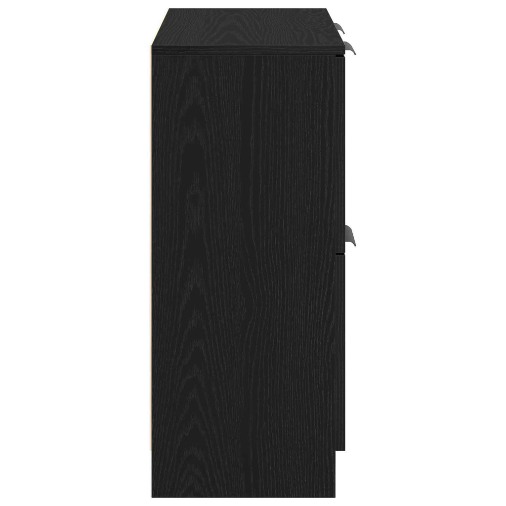 vidaXL Bufet Czarny Dąb 60 x 30 x 70 cm Materiał drewnopochodny