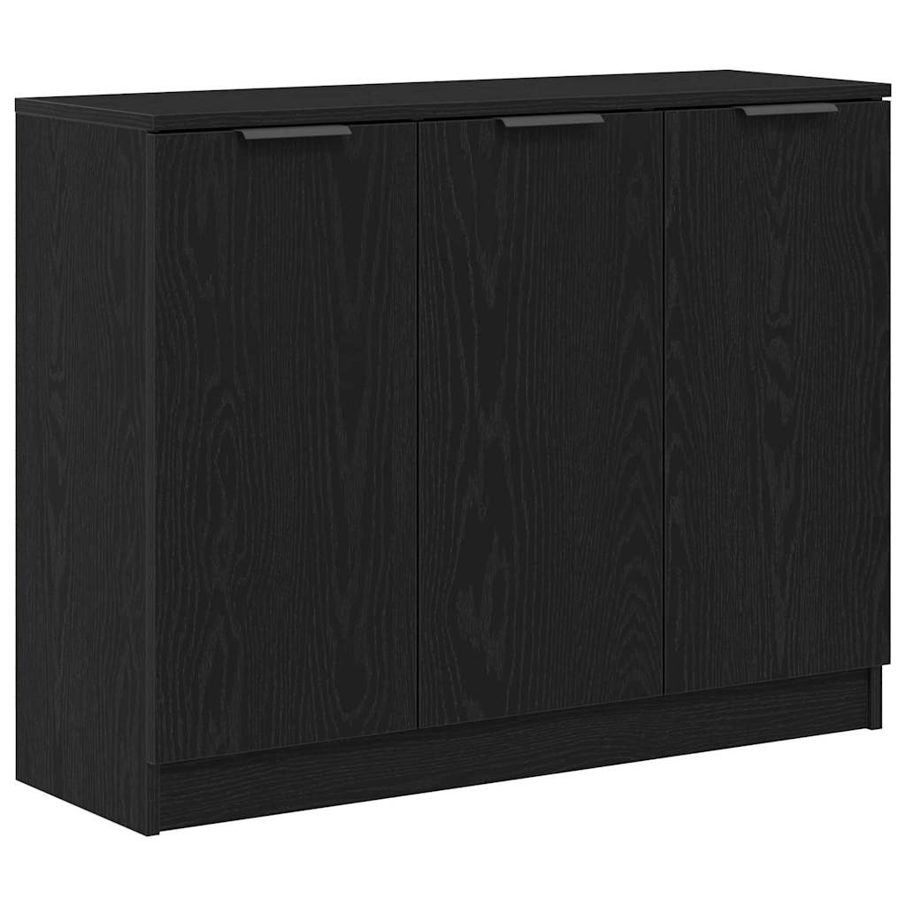 vidaXL Bufet Czarny Dąb 90,5 x 30 x 70 cm Materiał drewnopochodny