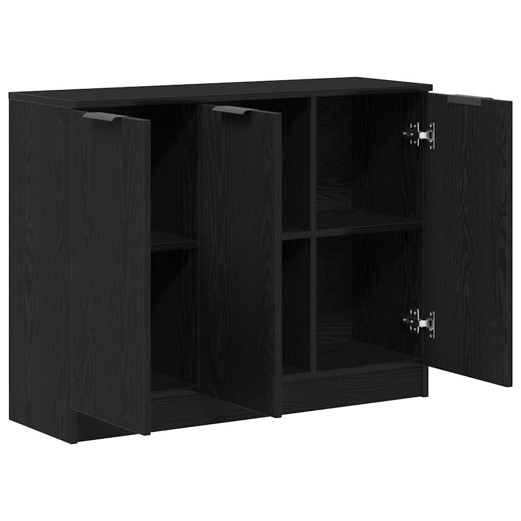 vidaXL Bufet Czarny Dąb 90,5 x 30 x 70 cm Materiał drewnopochodny