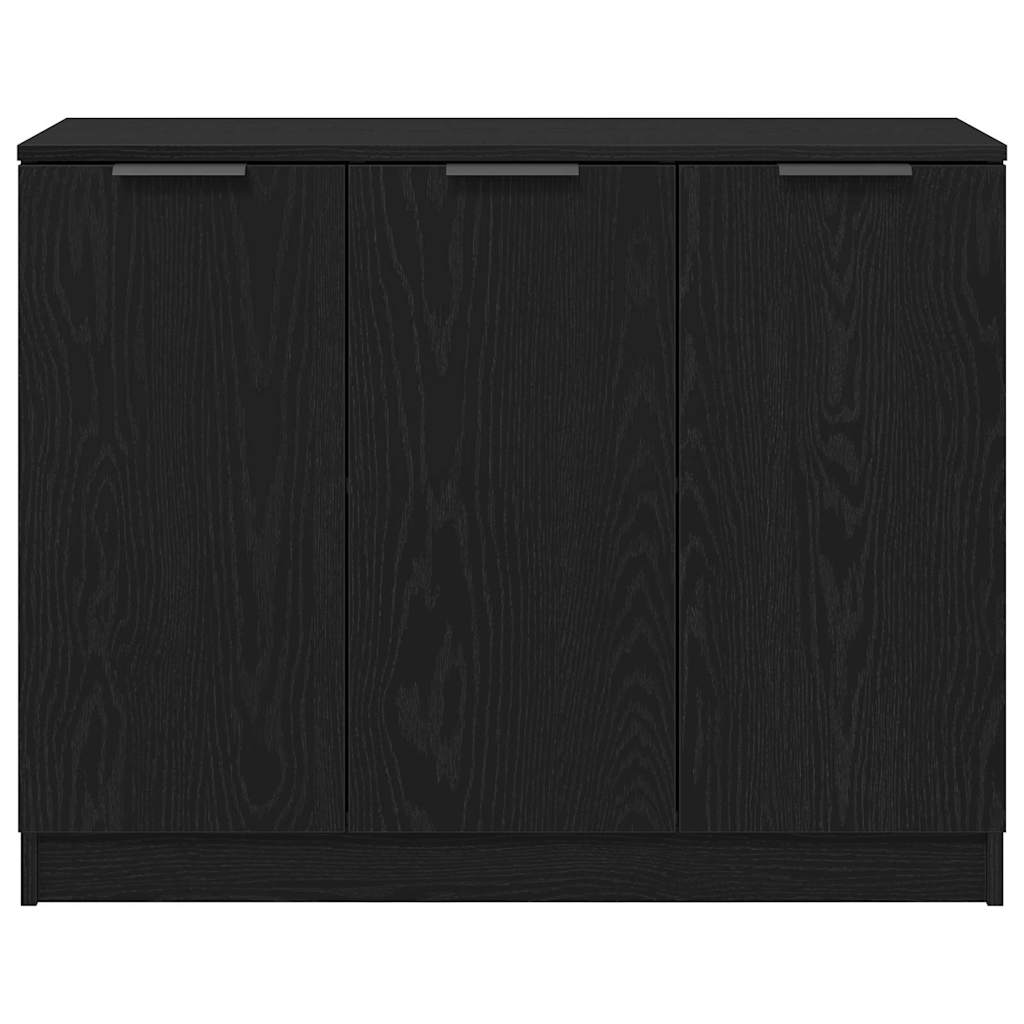 vidaXL Bufet Czarny Dąb 90,5 x 30 x 70 cm Materiał drewnopochodny