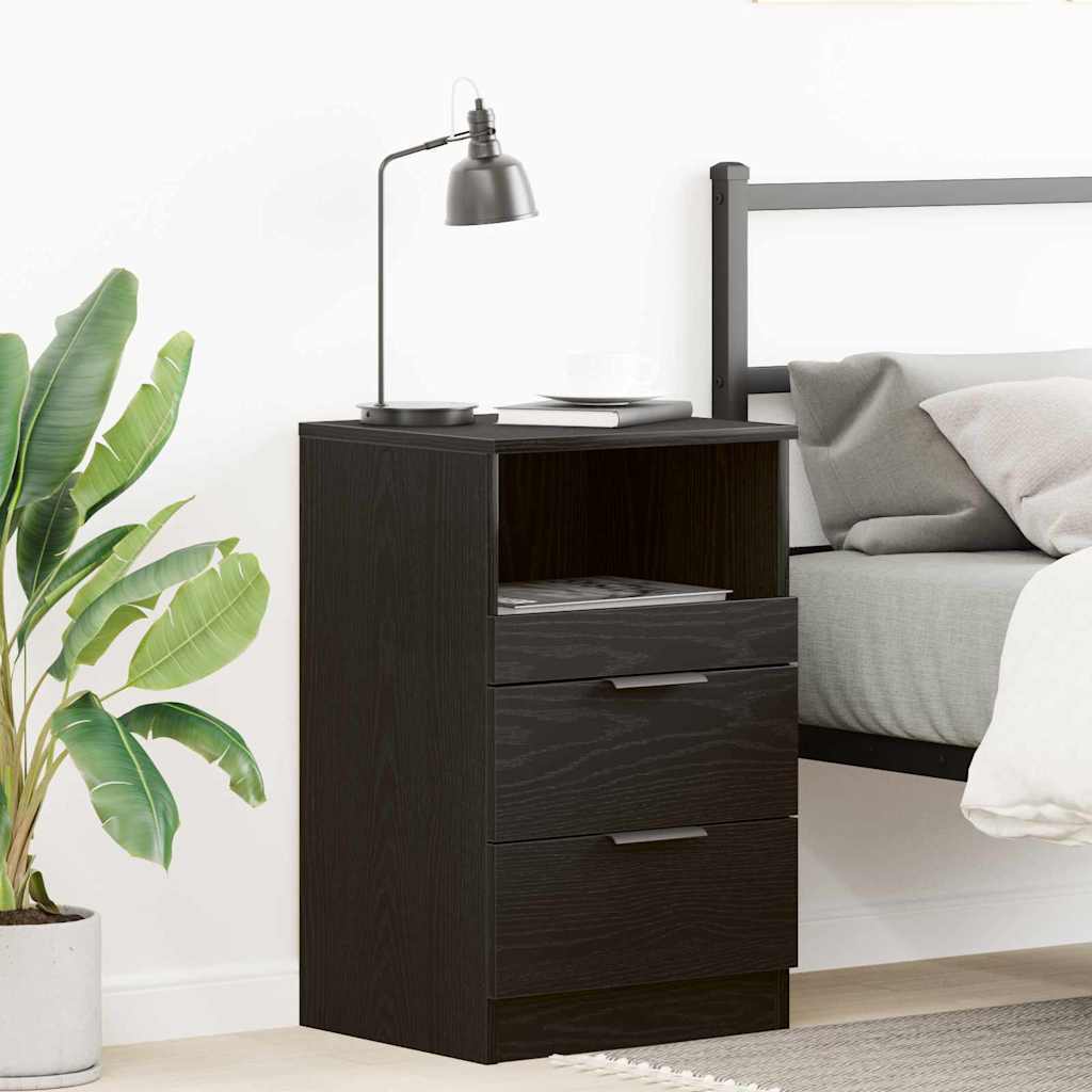 vidaXL Szafka Nocna Czarny Dąb 40 x 35 x 65 cm Materiał drewnopochodny