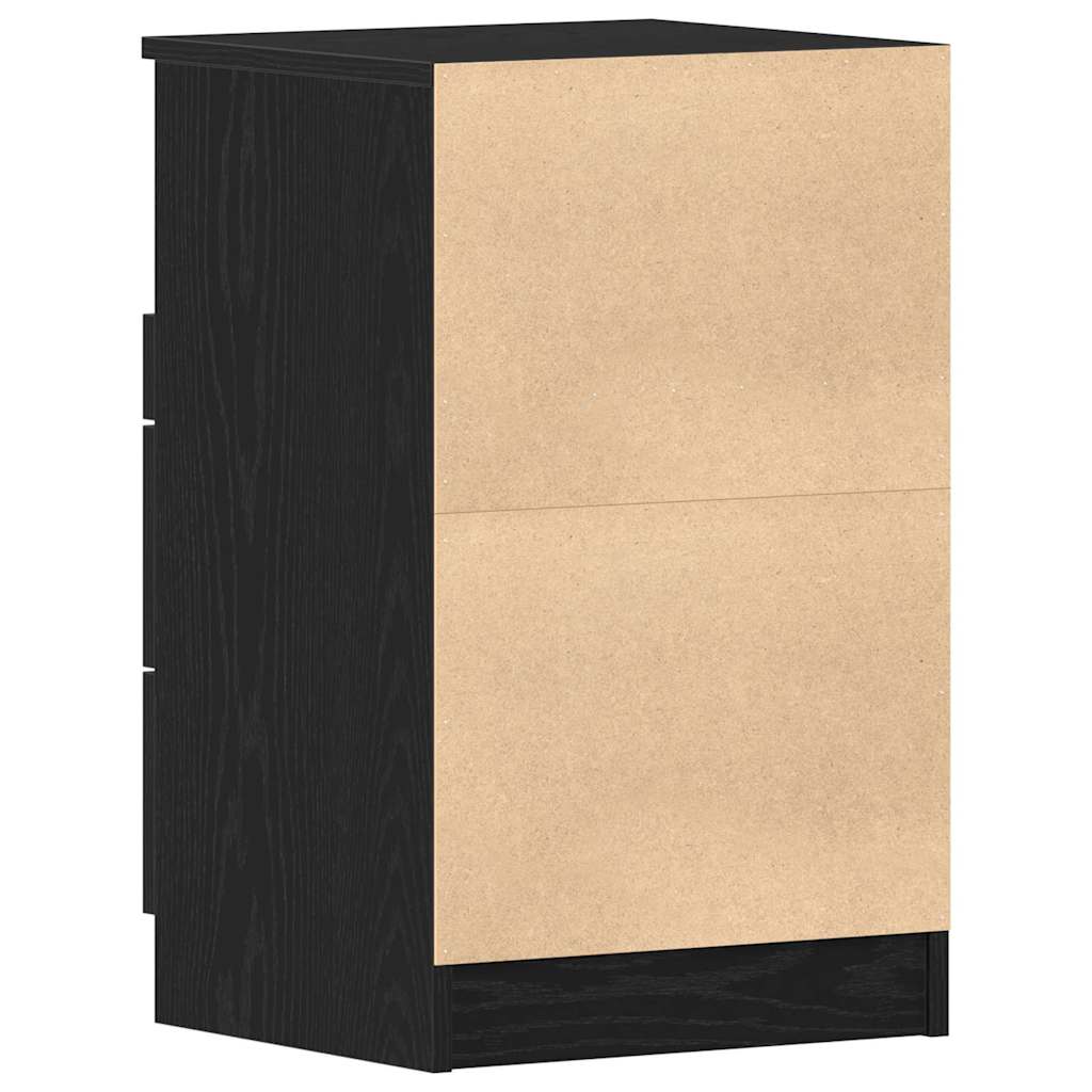 vidaXL Szafka Nocna Czarny Dąb 40 x 35 x 65 cm Materiał drewnopochodny