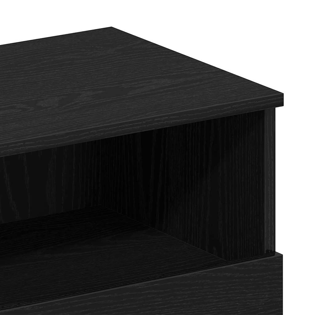 vidaXL Szafka Nocna z szufladą 2 pcs Czarny Dąb 40 x 35 x 65 cm