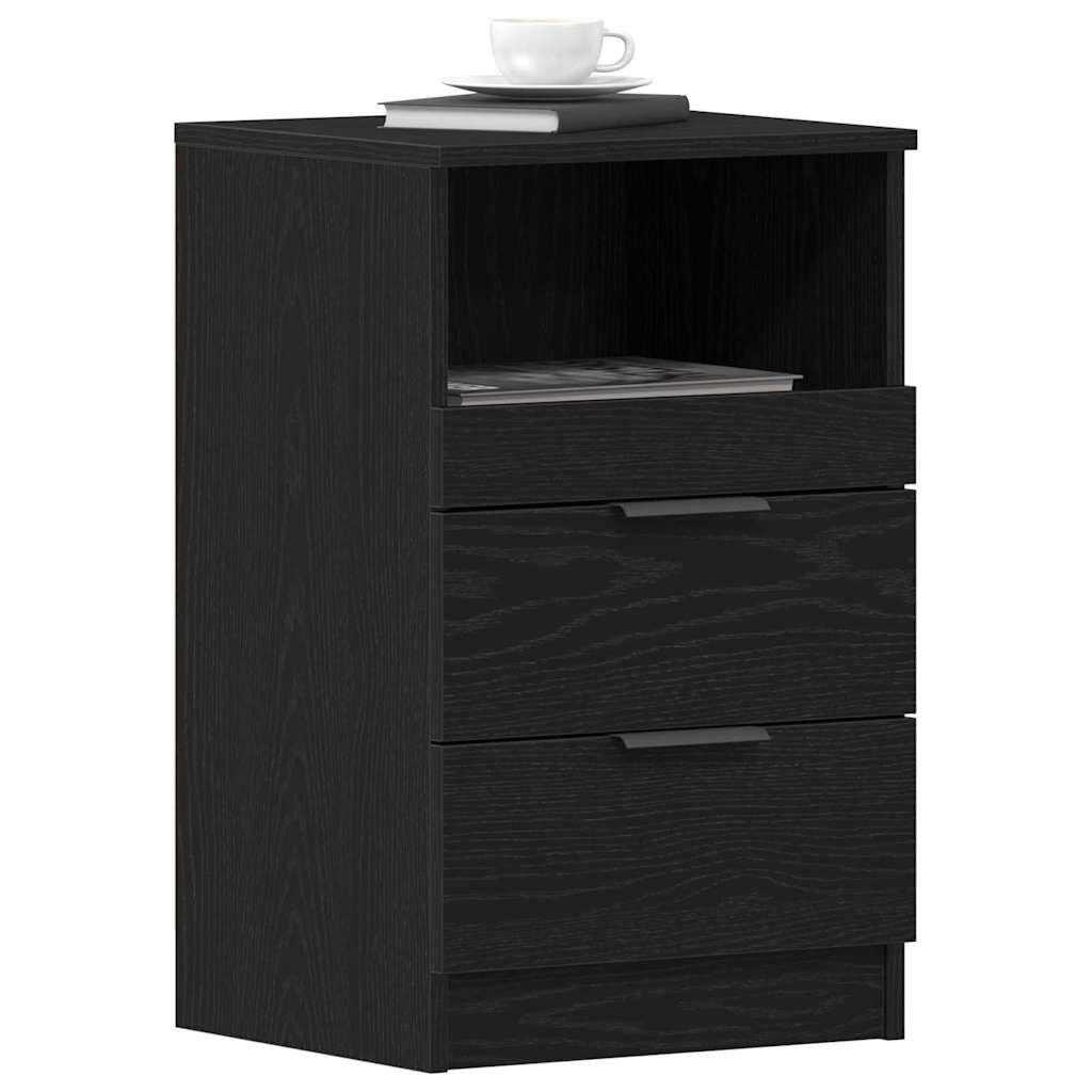 vidaXL Szafka Nocna z szufladą 2 pcs Czarny Dąb 40 x 35 x 65 cm