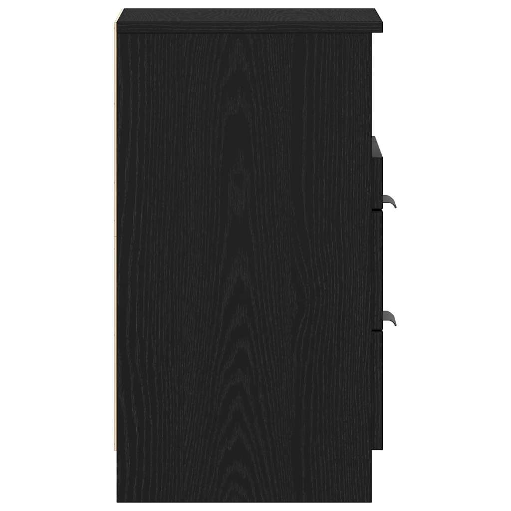 vidaXL Szafka Nocna z szufladą 2 pcs Czarny Dąb 40 x 35 x 65 cm