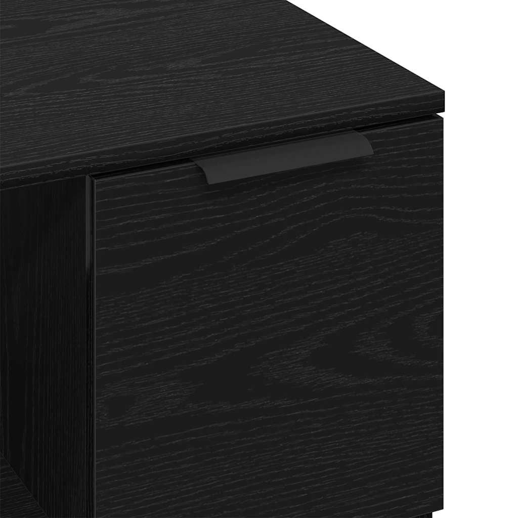 vidaXL Stolik kawowy with Drawer Czarny dąb 50 x 50 x 36 cm