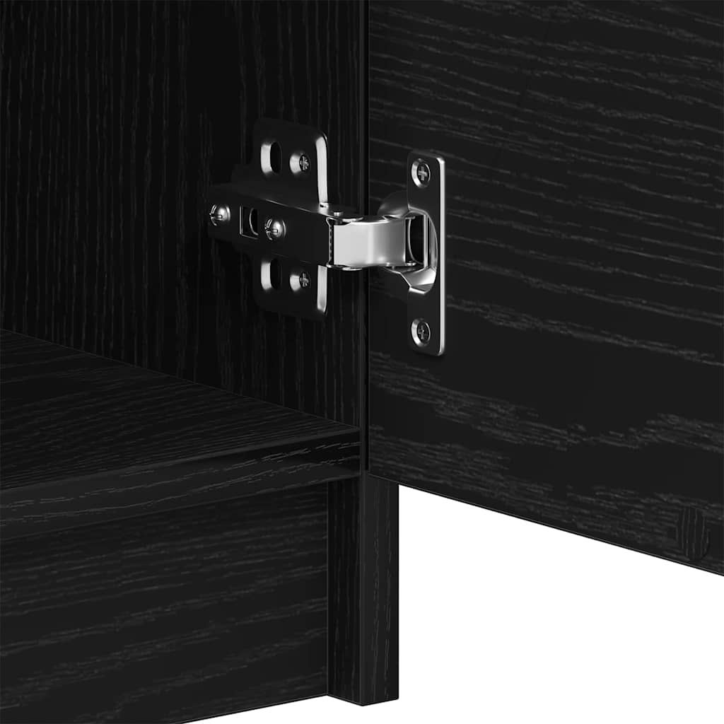 vidaXL Stolik kawowy with Drawer Czarny dąb 50 x 50 x 36 cm