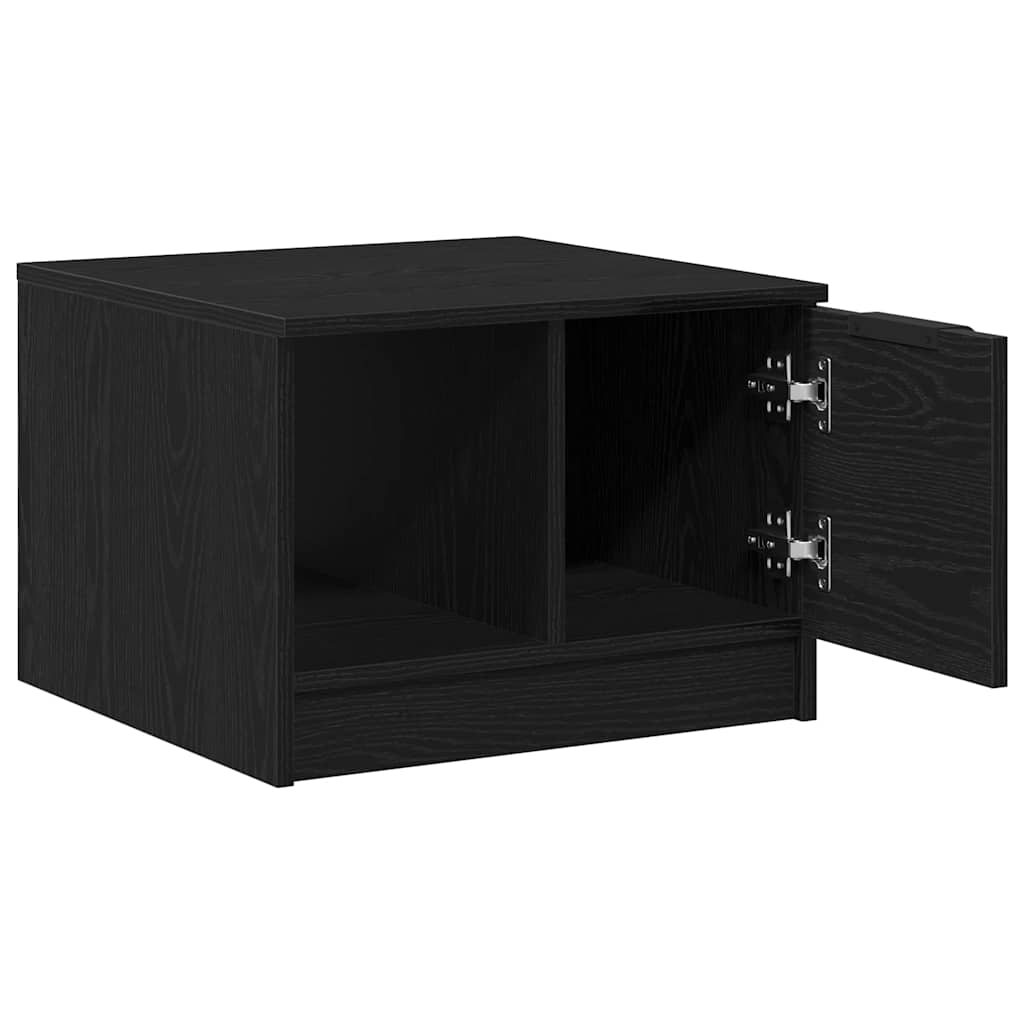 vidaXL Stolik kawowy with Drawer Czarny dąb 50 x 50 x 36 cm