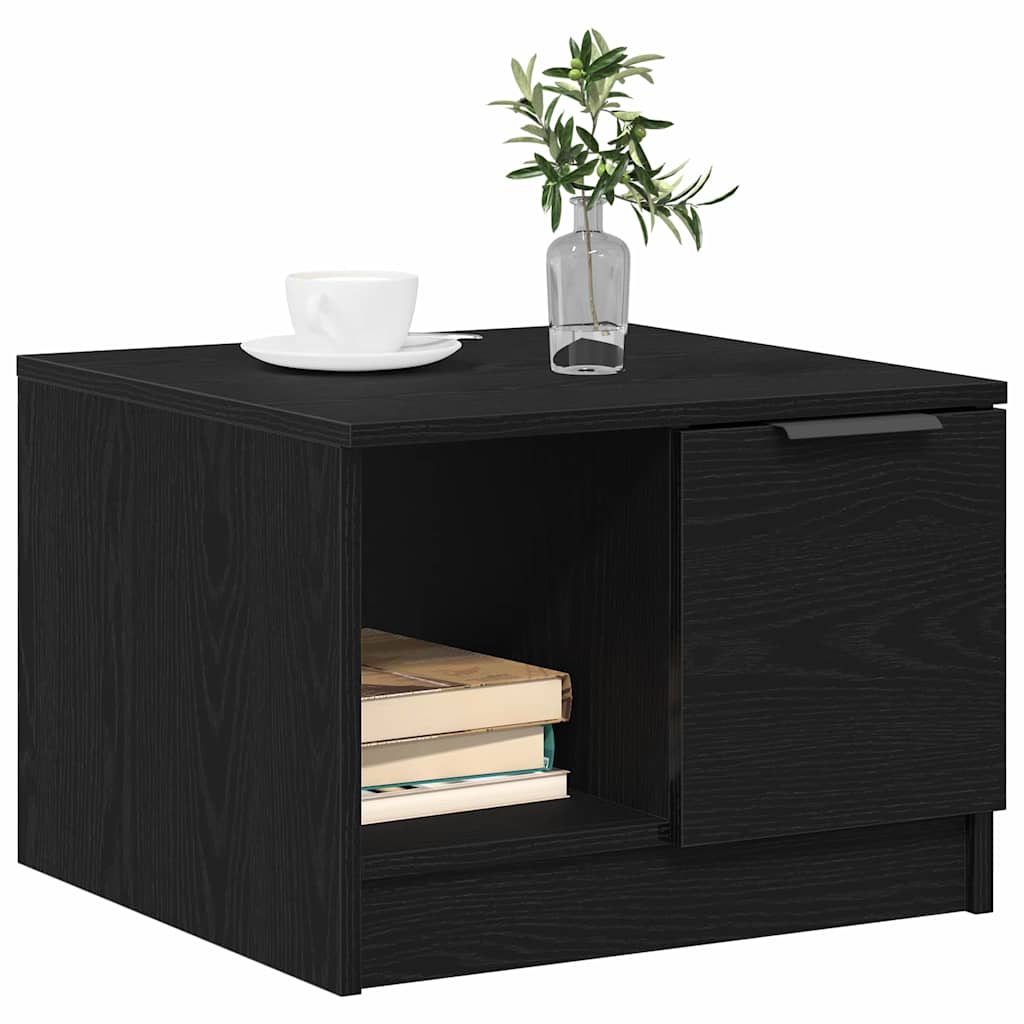 vidaXL Stolik kawowy with Drawer Czarny dąb 50 x 50 x 36 cm