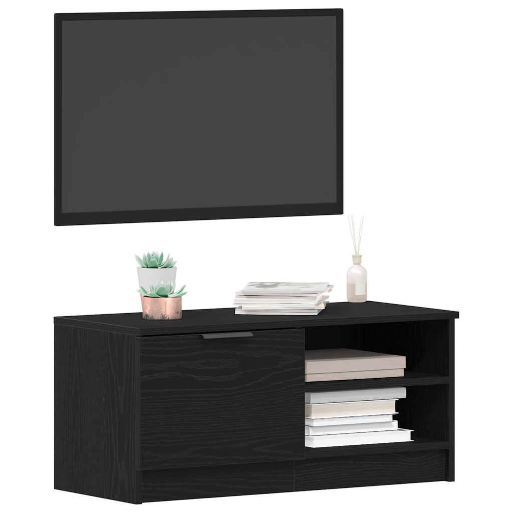 vidaXL Szafka pod telewizor 2 pcs Czarny Dąb 80 x 35 x 36,5 cm