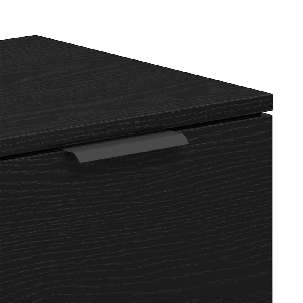vidaXL Szafka pod telewizor Czarny Dąb 102 x 32 x 35.5 cm