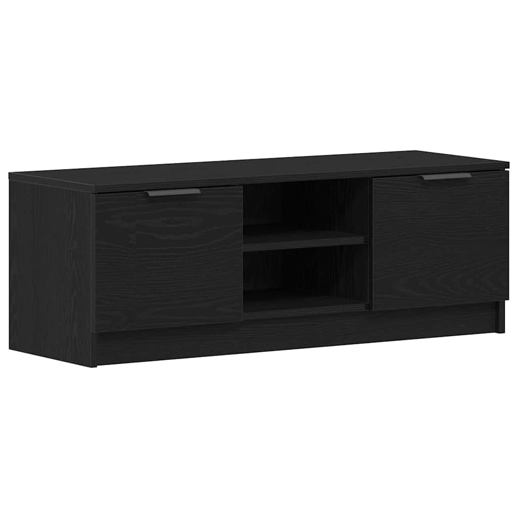 vidaXL Szafka pod telewizor Czarny Dąb 102 x 32 x 35.5 cm