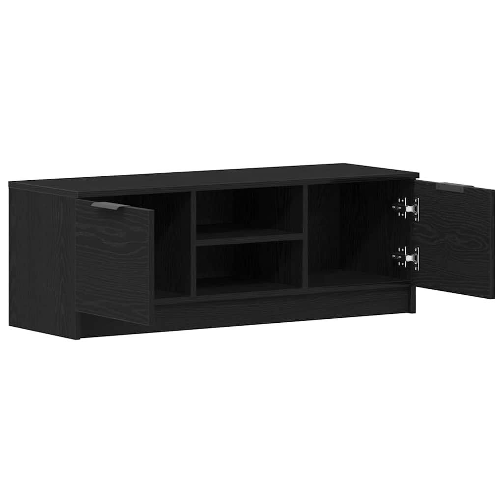 vidaXL Szafka pod telewizor Czarny Dąb 102 x 32 x 35.5 cm